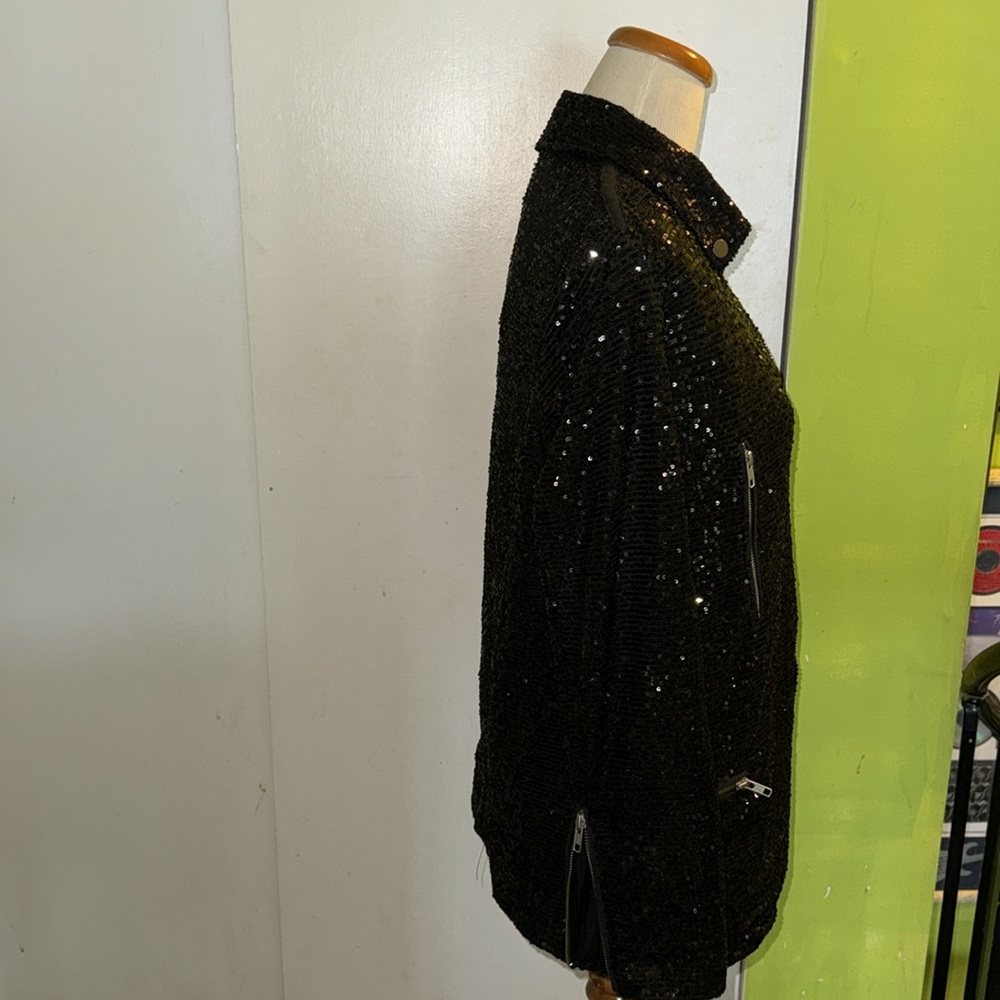 Free People/We The Free medium black sequined top - Picture 16 of 16